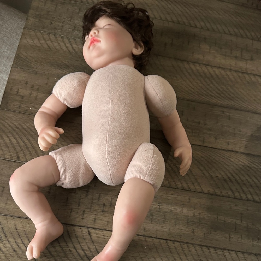 Realistic Baby Doll with Brown Hair
